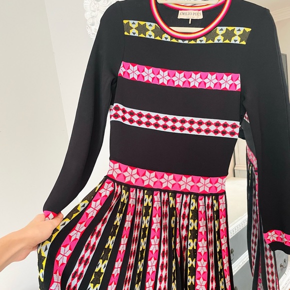 AUTHENTIC EMILIO PUCCI RARE Knit Pleated Logo Dress - Picture 11 of 15